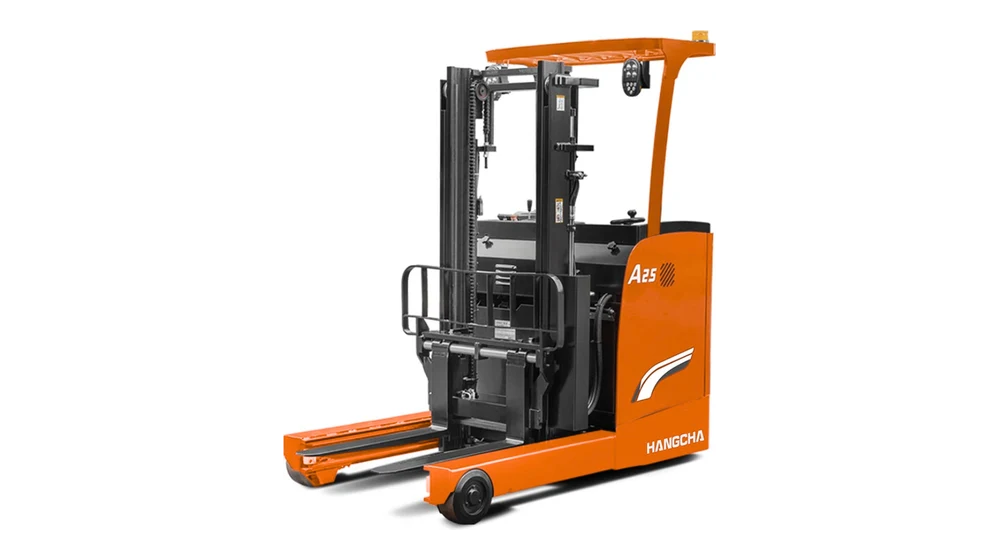 A series stand-on reach truck (Li-ION)